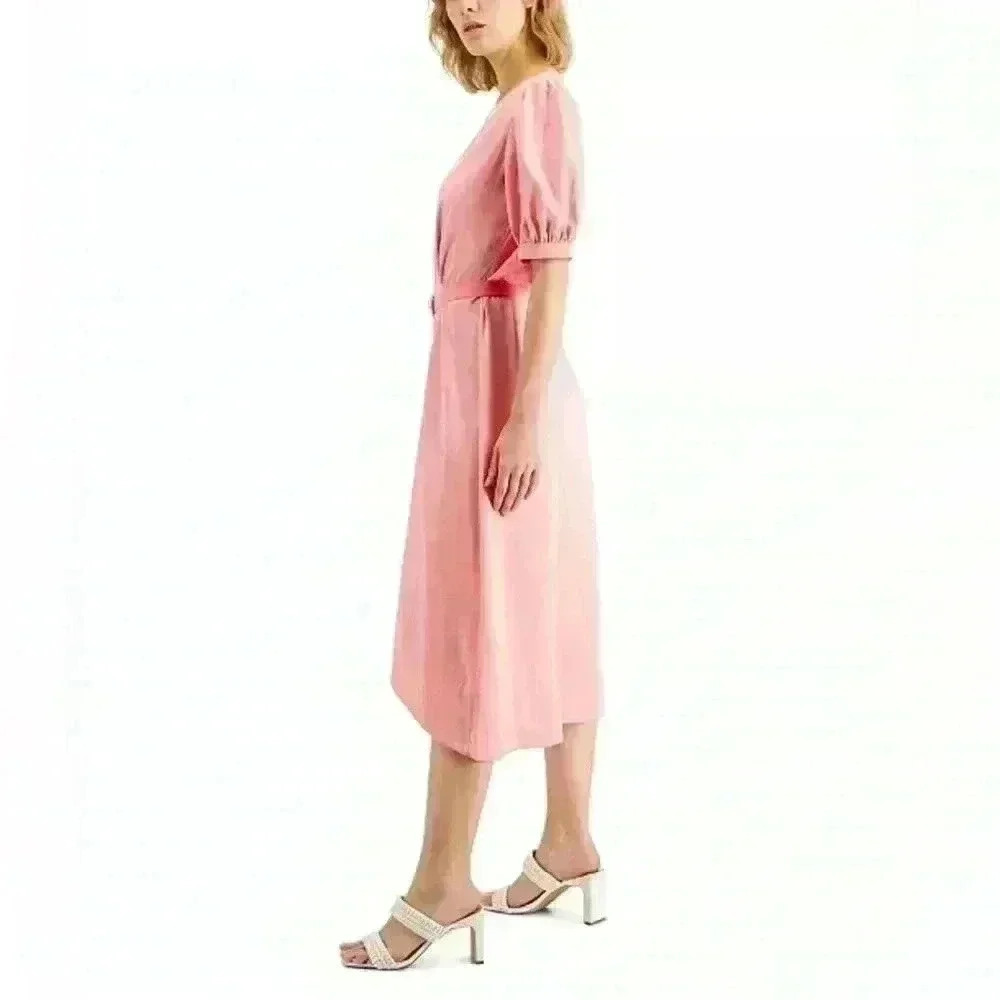 DONNAKARAN Women's Puff-Sleeve High-Low Dress - Picture 3 of 16
